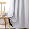 ChrisDowa 100% Blackout Curtains for Bedroom with Black Liner, 2