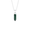 LUSTRE AND LIGHT Hexagonal Shape Natural Malachite Pendant Necklace for