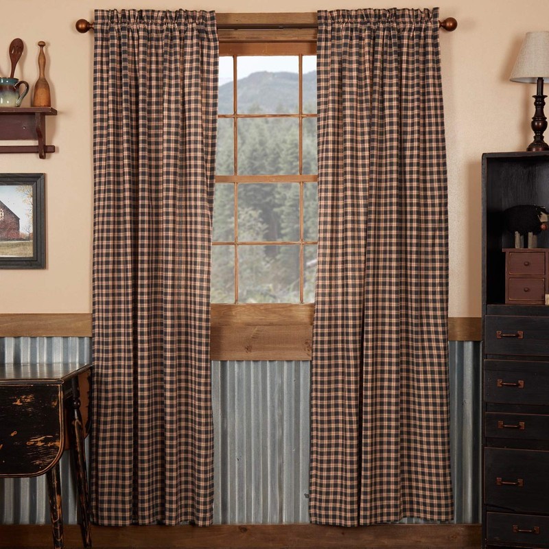 VHC Brands Bingham Star Plaid 5922 Panel Set