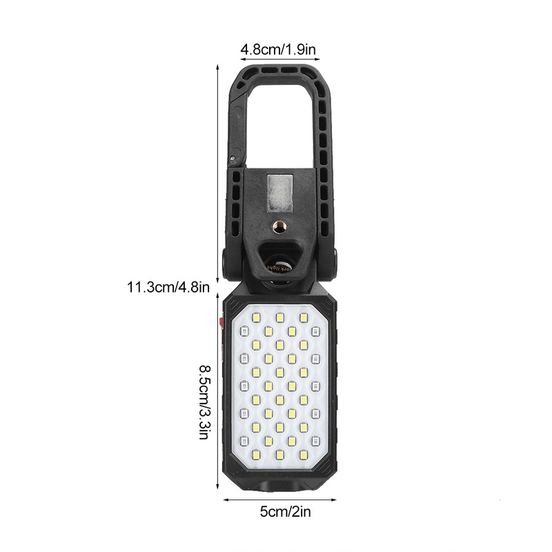 Portable LED Work Light USB Rechargeable Folding Working Lamp Flashlight