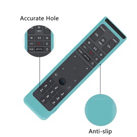 CHUNGHOP Protective Silicone Remote Case for XFinity Comcast XR15 Voice Remote Control Shockproof Washable Skin-Friendly Remote Control Cover with Loop (Glow in Dark Blue)
