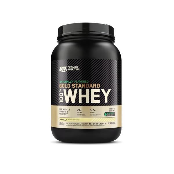 Optimum Nutrition Gold Standard 100% Whey Protein Powder, Naturally Flavored Vanilla, 1.9 Pound (Packaging May Vary)