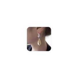 Gold Statement Earrings for Women Starburst Earrings Big Silver Earrings Flower Geometric Earrings Exaggerated Earrings Gift (gold-waterdrop)