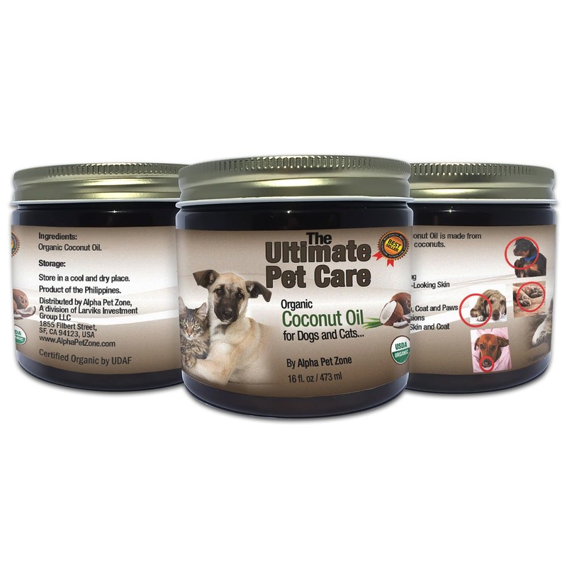 100% Organic Coconut Oil for Dogs & Cats - Skin