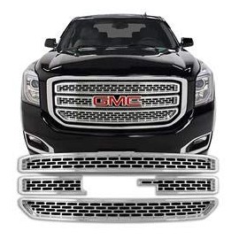 Premium OEM Style Chrome Grille Overlay Insert for 2015-2017 GMC Yukon SE, SLT