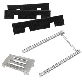 Petrirufun Grill Replacement Parts for Weber GS4 Spirit II 200 Series with Front Control, 15.3" 7635 Flavor Bars, 67060 Heat Deflector and 18" 69785 Grill Burner for Weber Spirit II Grill Parts