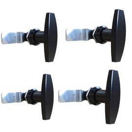 WJSKDQ T Handle Lock Cam Lock Swing Knob for Drawer Cabinet Door Electrical Panel Door Latches keyless Locking Device 4pca/6pcs (BIack -4pcs)