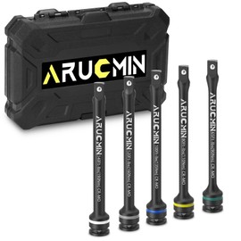 ARUCMIN 1/2" Drive Torque Limiting Extension Bar Set, 5-Piece Lug Nut Torque Stick Set With 8 Inch Color-Coded 65 to 140 Ft-Lbs Torque Sticks