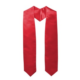 GraduationMall Shiny Graduation Stole for Children Preschool Nursery Church Choir Stole Steel 40 Inches (100 cm) Unisex 12 Colours, red