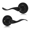 XFORT Cabriole Entrance Knob Set Matt Black, Door Knob with