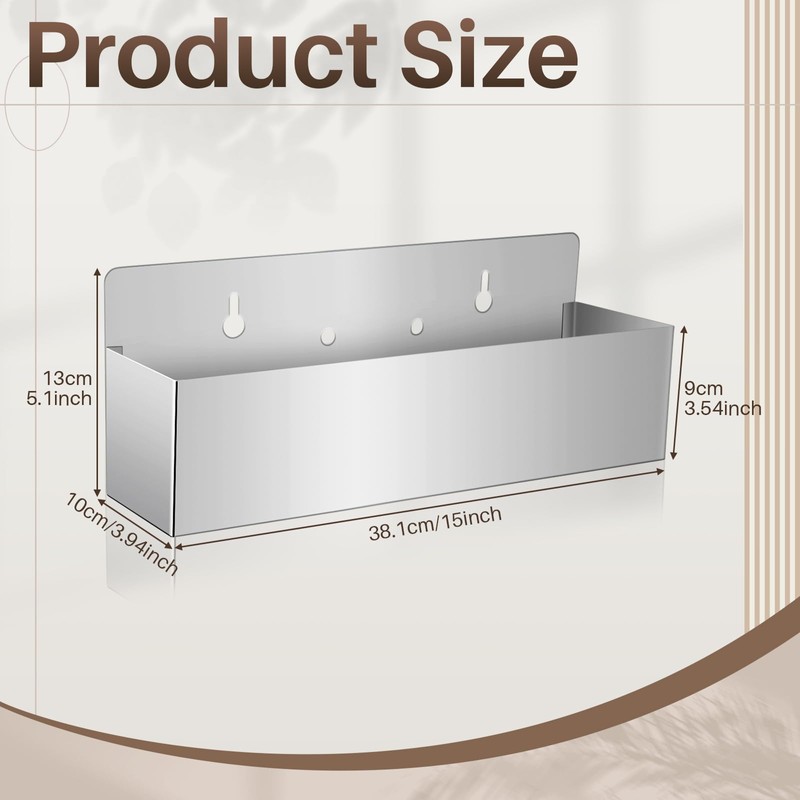 Tanlade 2 Pieces 15 Inch Single Speed Rail Stainless Steel