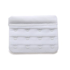 YARBAR Women's Bra Extender - 2/3/4/5 Hook Bra Band Extension - Soft & Comfortable (4 Hook White, 3/4 inch Spacing)