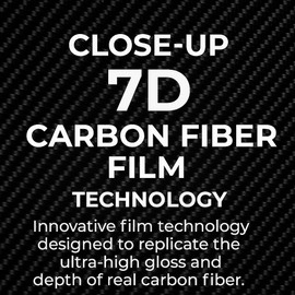 RockRose 7D Super Glossy Black Carbon Fiber Vinyl Wrap - Anti-Wrinkle, Air Release Automotive Wrap - DIY Decals Self Adhesive Car Vinyl Sticker for Interior/Exterior - Size 4FT x 5FT