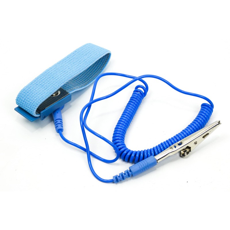 ingdaum® 1 x ESD Bracelet Blue Nylon Elastic Woven with
