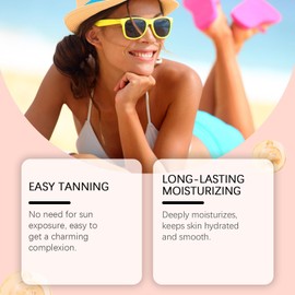 Bronzing Drops, Face Tanning Drops, Gradual Tanning Moisturiser, Sunless Fake Self Tanners for Face & Body, Fox Tan Accelerator Enhancer Essence Oil, Natural Skin Tone, Antioxidant Brightening, 60ML