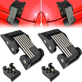 MACHSWON Car Hood Latches fit for Jeep Accessories for Gladiator with US Flag Style Aluminum Hood Catches Lock fit for Jeep Wrangler JK JKU JL JLU 2007-2023