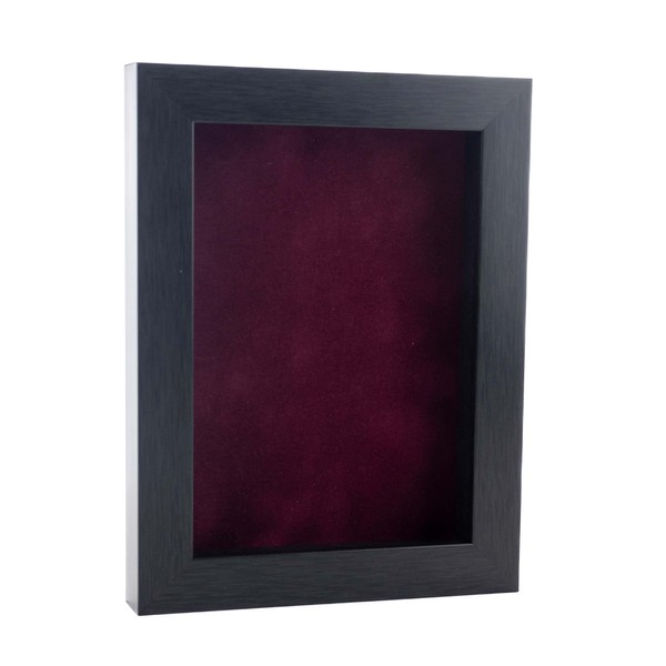 24x36 Shadow Box Frame Charcoal Gray Wood | with a