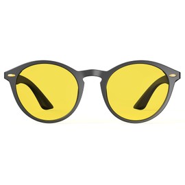 Bloomoak Blue Light Blocking Magnification Reading Glasses x1 x2 x3, Anti Computer Glare, Anti Eyestrain/Improve Sleep (Yellow, 2, x)