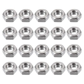 sourcingmap 3/16 inch-24 Hex Nut Stainless Steel Fastener 20pcs for Screw Bolt