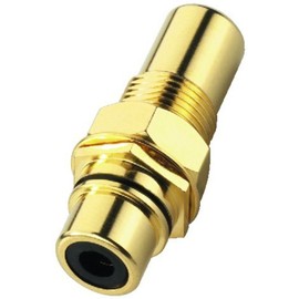 Monacor T-730G/SW RCA Connector Black/Gold - Wire Connectors (RCA Jack, Black, Gold, Metal, Gold, 1 Piece)