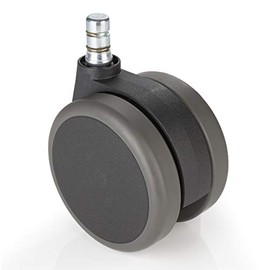 hjh OFFICE 3 inch Office Chair Caster Wheels 7/16 inch Stem Diameter (Set of 5) Casters for Hard Floors