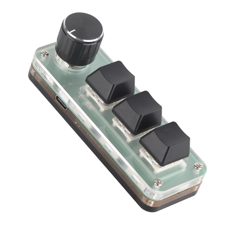 3 Key Small Keypad Multifunctional Shortcut RGB Backlight USB Mechanical