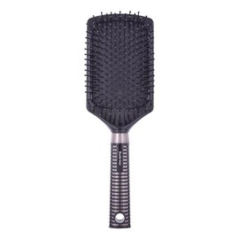 Scarlet Line Professional Large Paddle Hair Brush with Anti Slip Ring Handle for Men and Women, Black Colour