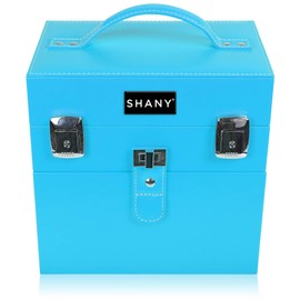 SHANY Color Matters - Nail Accessories Organizer and Makeup Train Case - Vicious Blue