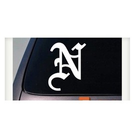 EZ-STIK Letter N 6" Sticker Decal Old English Truck Car Window Teach Girl Craft CollegeC804
