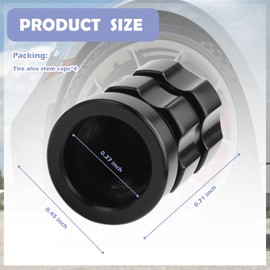 4PCS Tire Valve Caps with O-Ring,2025 Upgrade Valve Stem Caps for Cars Decorations,Rustproof Tire Valves Stem-Caps Automotive Exterior Accessories for Most Bikes,Motorbikes (Black)