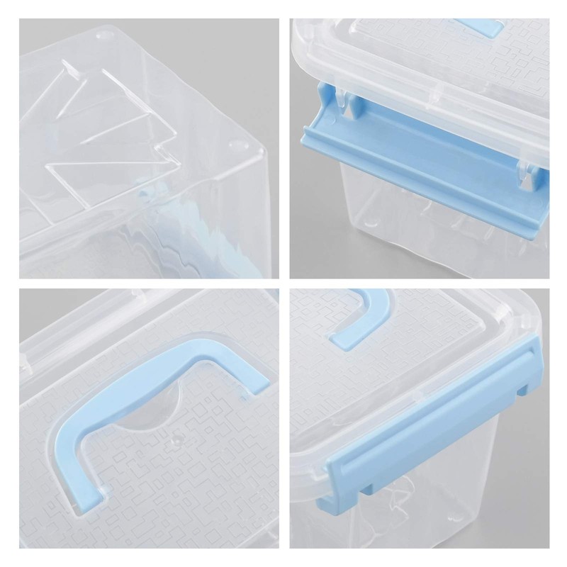 Ortodayes Stackable Storage Container with Lid, Plastic Storage Boxes Set