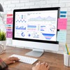 Office Desk Accessories 2pcs Monitor Memo Board Computer Message Board