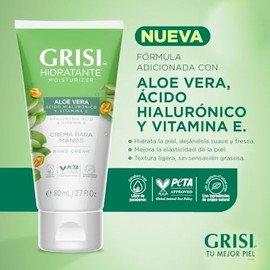 GRISI Crema para Manos con Aloe Vera y cido Hialurnico 80 ml                                                                                          