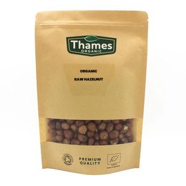Organic Raw Hazelnuts-Certified Organic, Non-GMO, Vegan, No Additives, No Preservatives, Resealable Bag by Thames Organic 100g