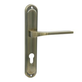 domino TIPO M3 Door Handle PZ Profile Cylinder 72 Handle Set for Room Doors Long Plate Set Door Handle Set Door Fittings Colour: Brown Material: Aluminium