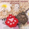 4 Pcs Dog Fur Storage Keychain, Dog Hair Collector Keychain