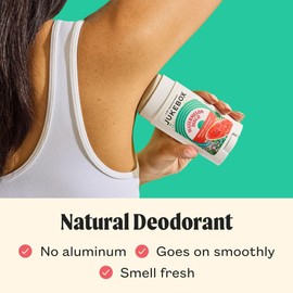 Jukebox Natural Deodorant for Women–Watermelon Disco–Aluminum-Free, Formulated Without Baking Soda, No Harsh Chemicals, Powered by Odor Blocking Technology, 2.65oz