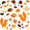 Stickers4 - Autumn Decorations - 40 Static Cling Autumn Woodland