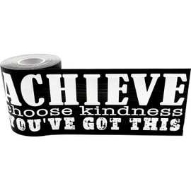 Teacher Created Resources Modern Farmhouse Positive Sayings Straight Rolled Border Trim (TCR8913),Black/White