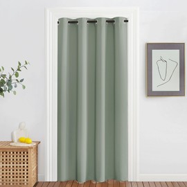 NICETOWN Blackout Family Home Curtain - Grommet Thermal Insulated Room Darkening Window Treatment Sound & Light Blocking Drape for Bedroom/Living Room (Sage Green,W52 x L78,1 Panel)