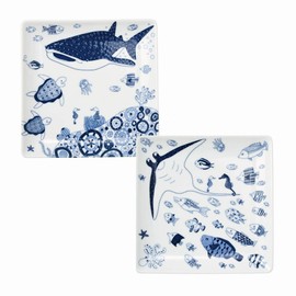 Natural69 Set Product [QA03] Cocomarine Square Plate Set of 2