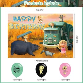 𝓣𝓻𝓪𝓼𝓱 𝓣𝓻𝓾𝓬𝓴 Birthday Party Backdrop,𝓣𝓻𝓪𝓼𝓱 𝓣𝓻𝓾𝓬𝓴 Birthday Party Decoration, 𝓣𝓻𝓪𝓼𝓱 𝓣𝓻𝓾𝓬𝓴 Birthday Banner Shoot Photo Backgrounds Props for Boys and Girls Party 5x3ft