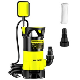 Submersible Water Pump 1HP 5300GPH High Flow Clean/Dirty Water Transfer Pump with Automatic Float Switch,26FT Long Cord,Sump Pump for Pool, Pond,Garden, Flooded Cellar, Aquarium and Irrigation