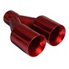Mach-Speed Dual Muffler/Exhaust Tip Straight Cut Double Wall Powdered Coat