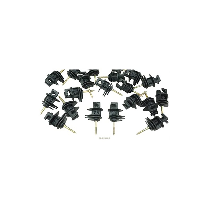 20 x Screw In Heavy Duty Electric Fencing Insulators