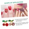 Beavorty 36 Pcs Cherry Nail Charms Fruit Nail Studs for