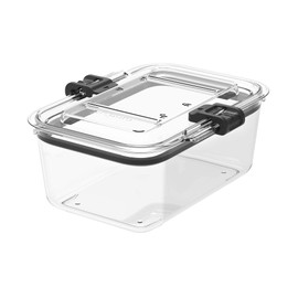 Prepara Latchlok - Recipiente de almacenamiento de alimentos Tritan de 5.25 tazas, juego de 2, transparente