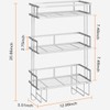 FLOLXNB Over The Toilet Storage,3-Tier Bathroom Organizer Shelves with Paper