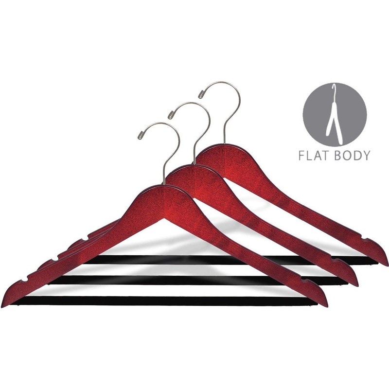 The Great American Hanger Company Wood Suit Hanger w/Velvet Non-Slip