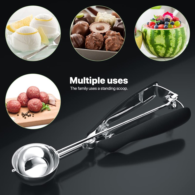 Ice Cream Scoop Set, UYOTBKEUB Professional 304 Stainless Steel Cookie